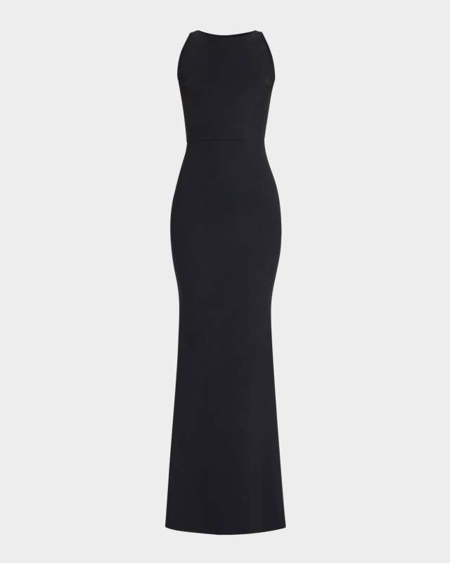 Iwoo Sleeveless Jersey Column Gown